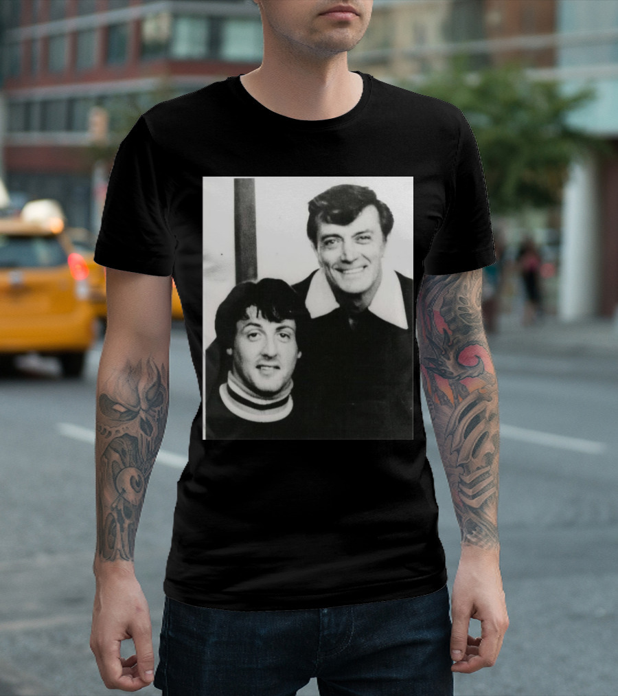 Frank Frazetta and Sylvester Stallone Visit Frazetta Estate for Painting Commission T-Shirt