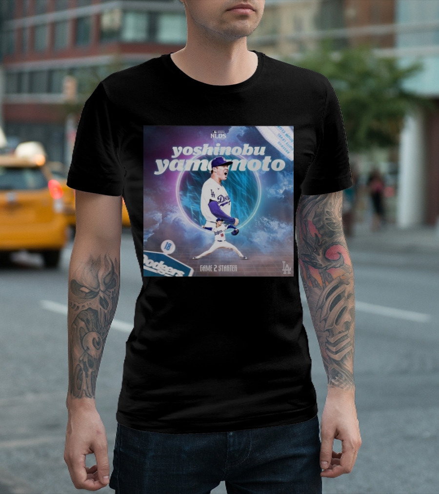 Yoshinobu Yamamoto Los Angeles Dodgers Game 2 Starter MLB 2024 NLDS T-Shirt