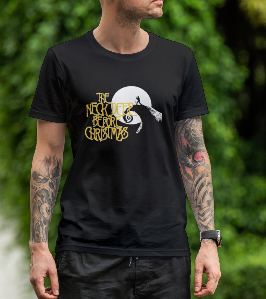 The Neck Deep Before Christmas Moonlit Cliff Scene T-Shirt