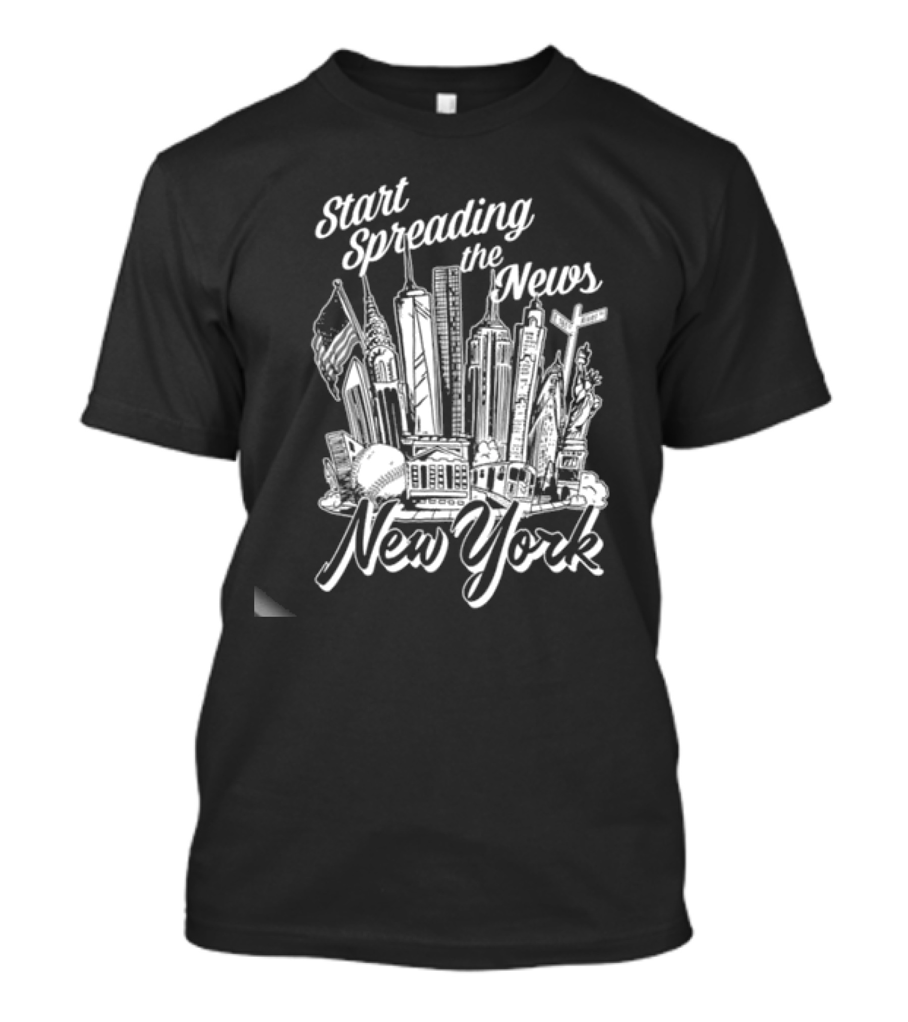New York Start Spreading The News 2024 Yankees Skyline T-Shirt