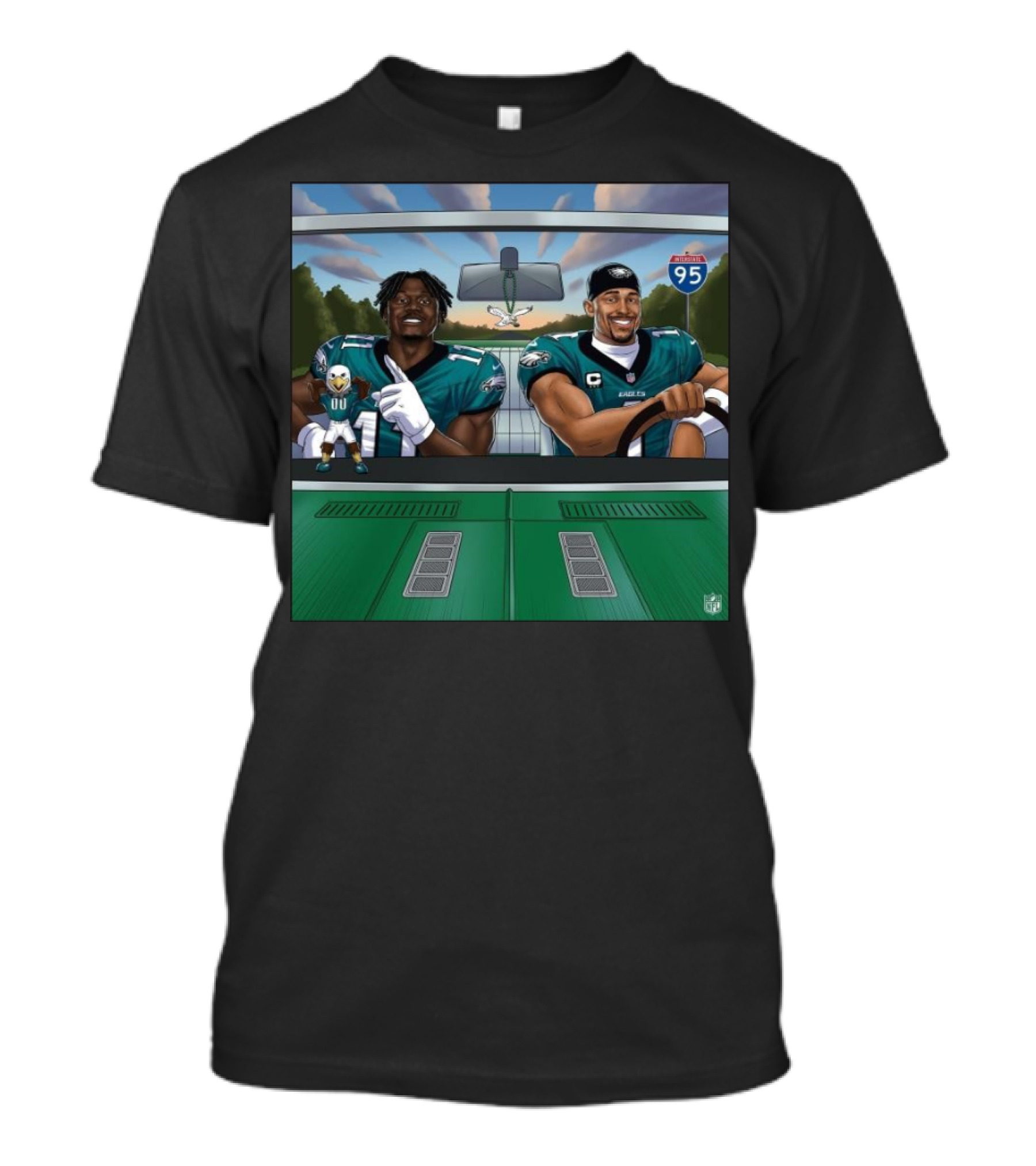 Philadelphia Eagles Driving NFC East With Interstate 95 NFL Dominance T-Shirt