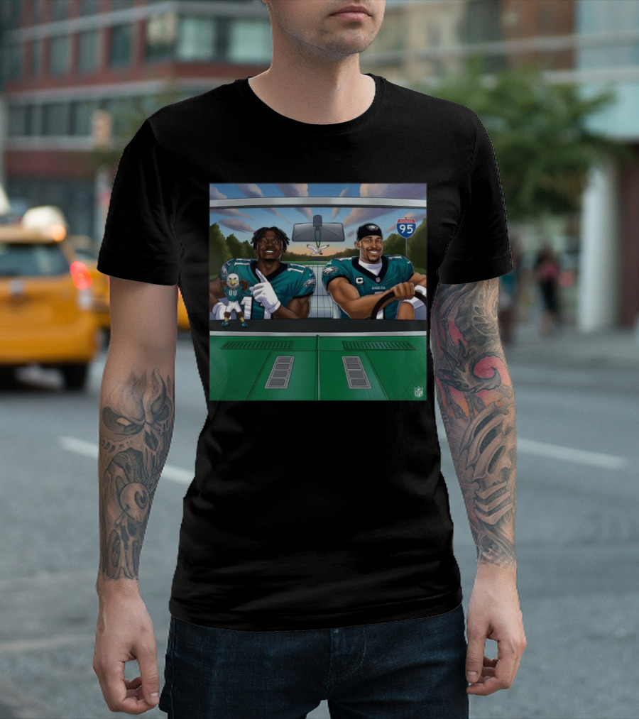 Philadelphia Eagles Driving NFC East With Interstate 95 NFL Dominance T-Shirt