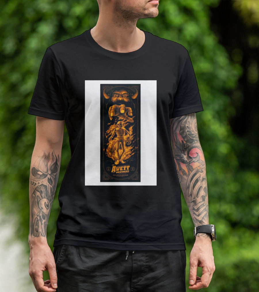 The Avett Brothers St Augustine Amphitheatre Nov 15 2024 Skeleton Fire T-Shirt