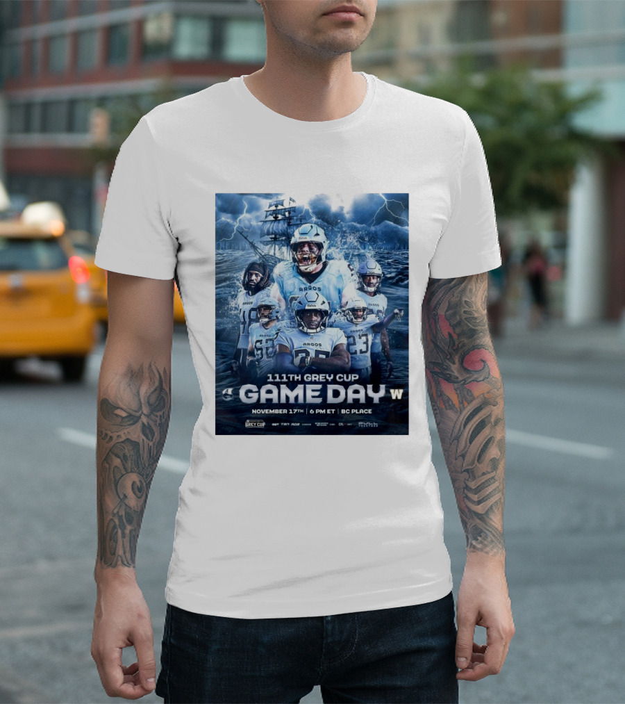 111th Grey Cup Game Day Toronto Argonauts November 17th BC Place T-Shirt