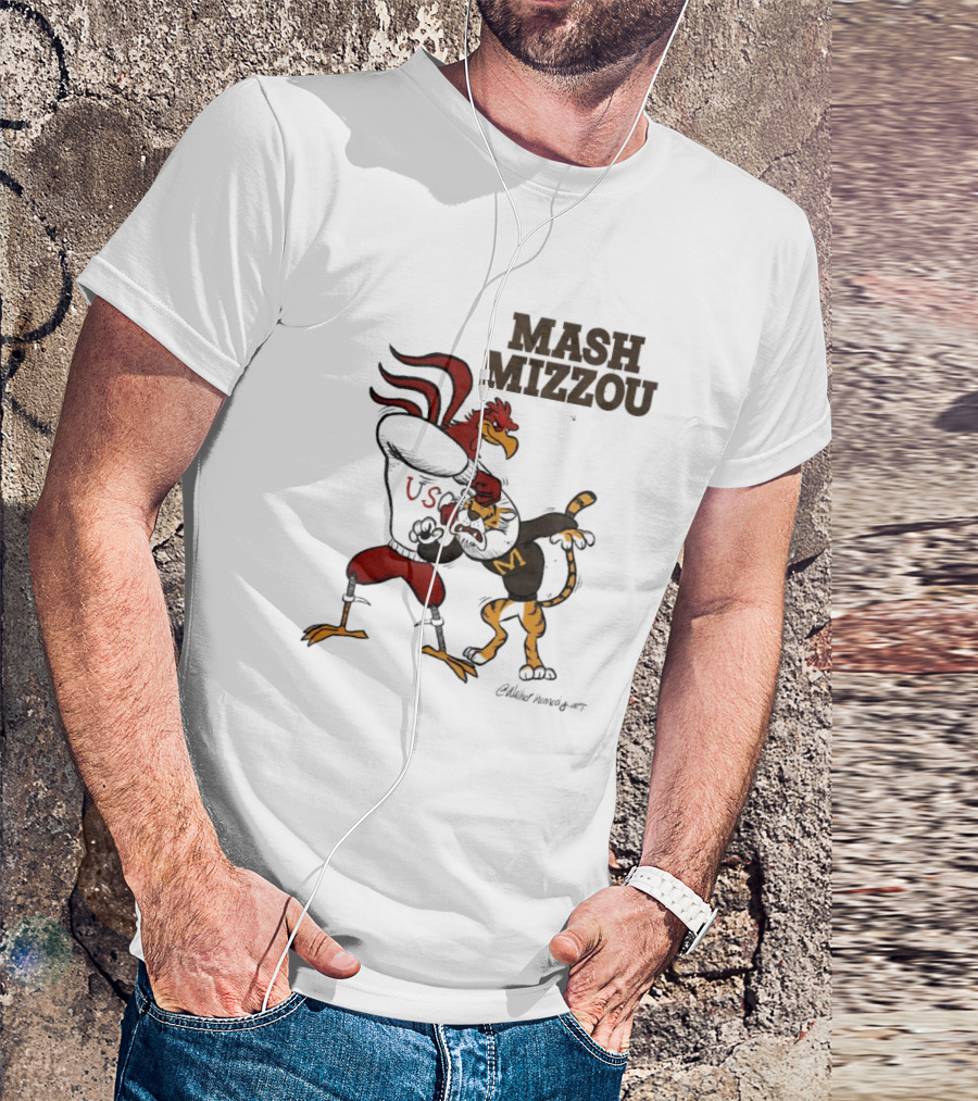Mash Mizzou South Carolina Gamecocks Vs. Missouri Tigers USC T-Shirt