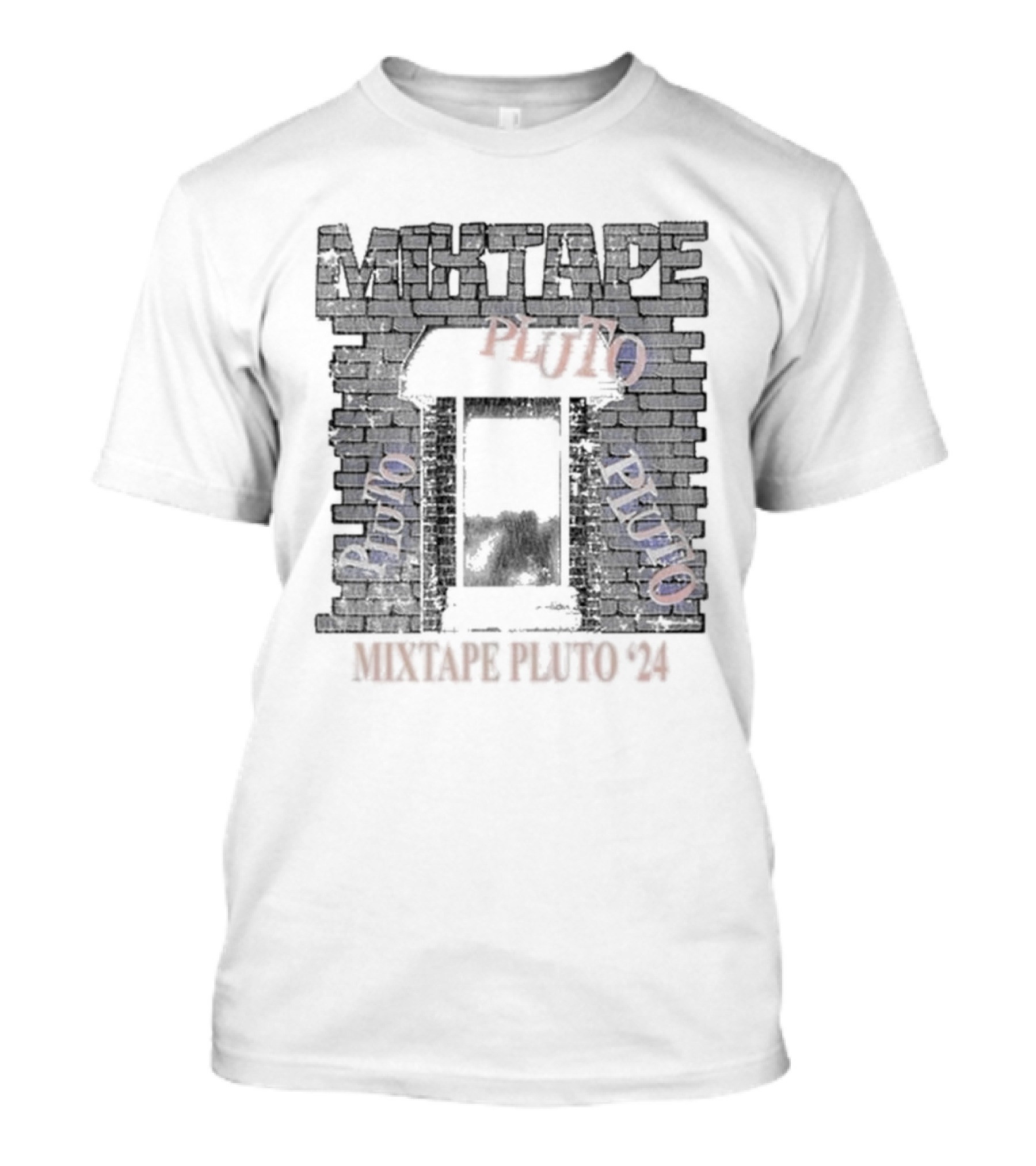 Mixtape Pluto '24 Brick Wall Window Aesthetic T-Shirt