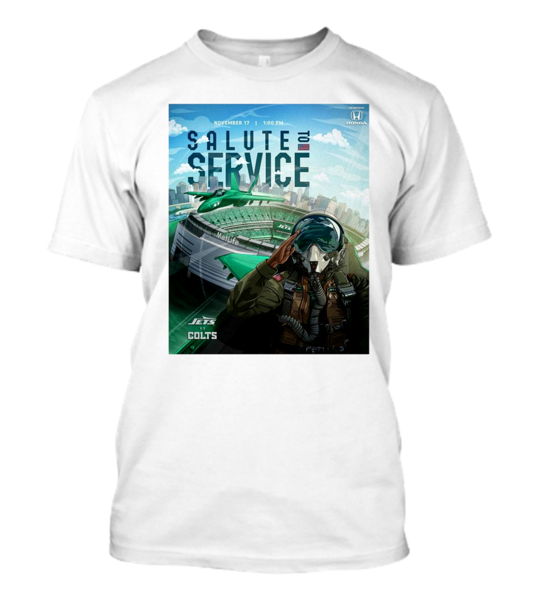 November 17 2024 New York Jets Vs Indianapolis Colts Salute To Service MetLife Stadium T-Shirt