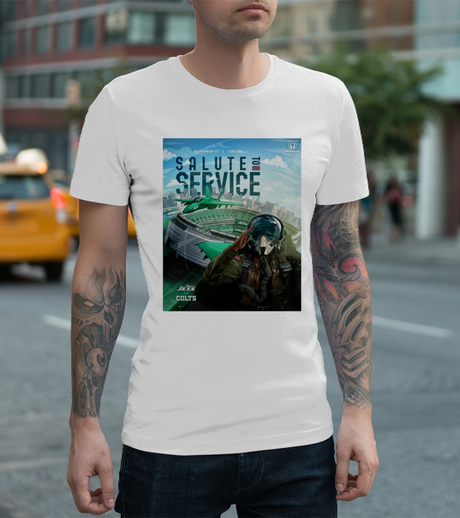 November 17 2024 New York Jets Vs Indianapolis Colts Salute To Service MetLife Stadium T-Shirt