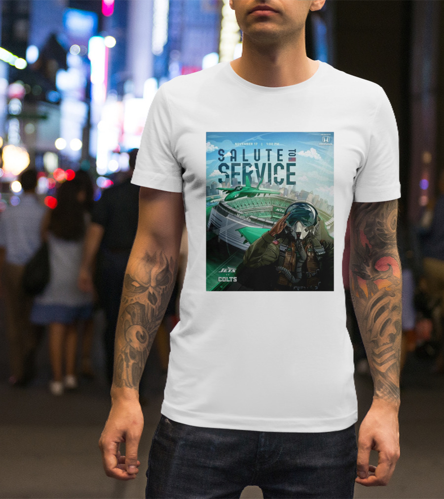 November 17 2024 New York Jets Vs Indianapolis Colts Salute To Service MetLife Stadium T-Shirt