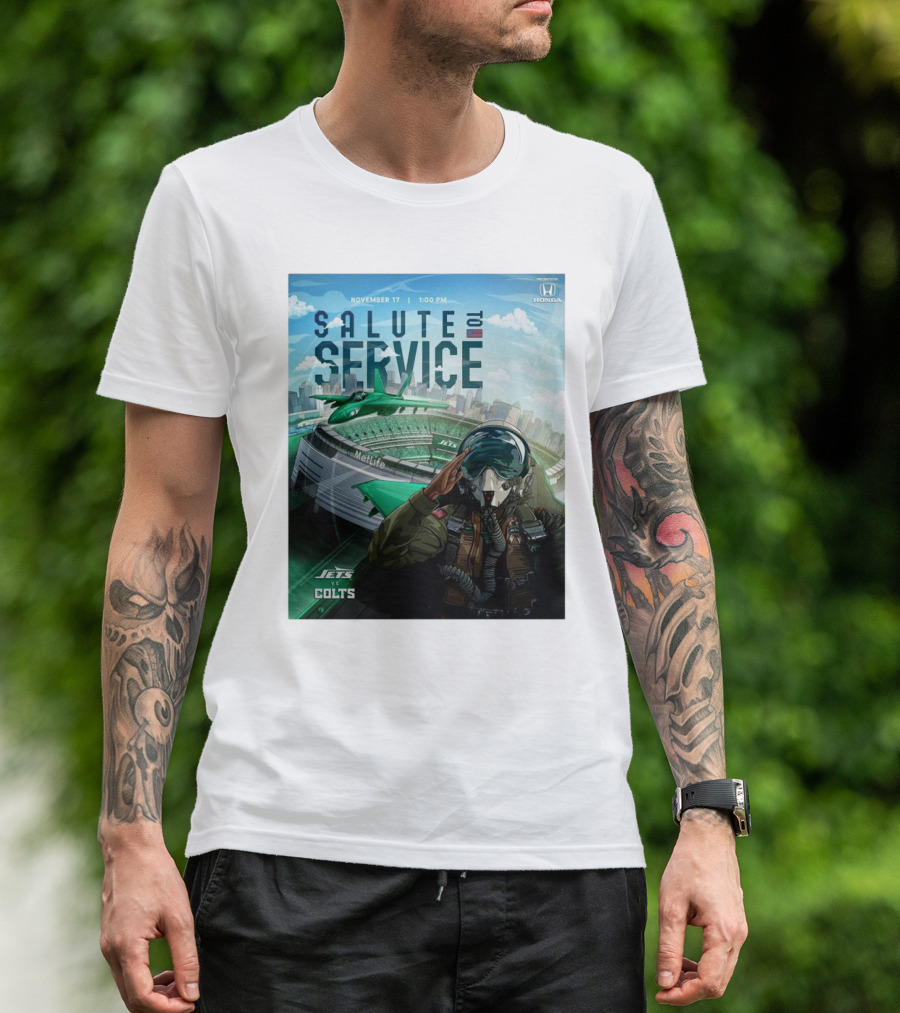 November 17 2024 New York Jets Vs Indianapolis Colts Salute To Service MetLife Stadium T-Shirt