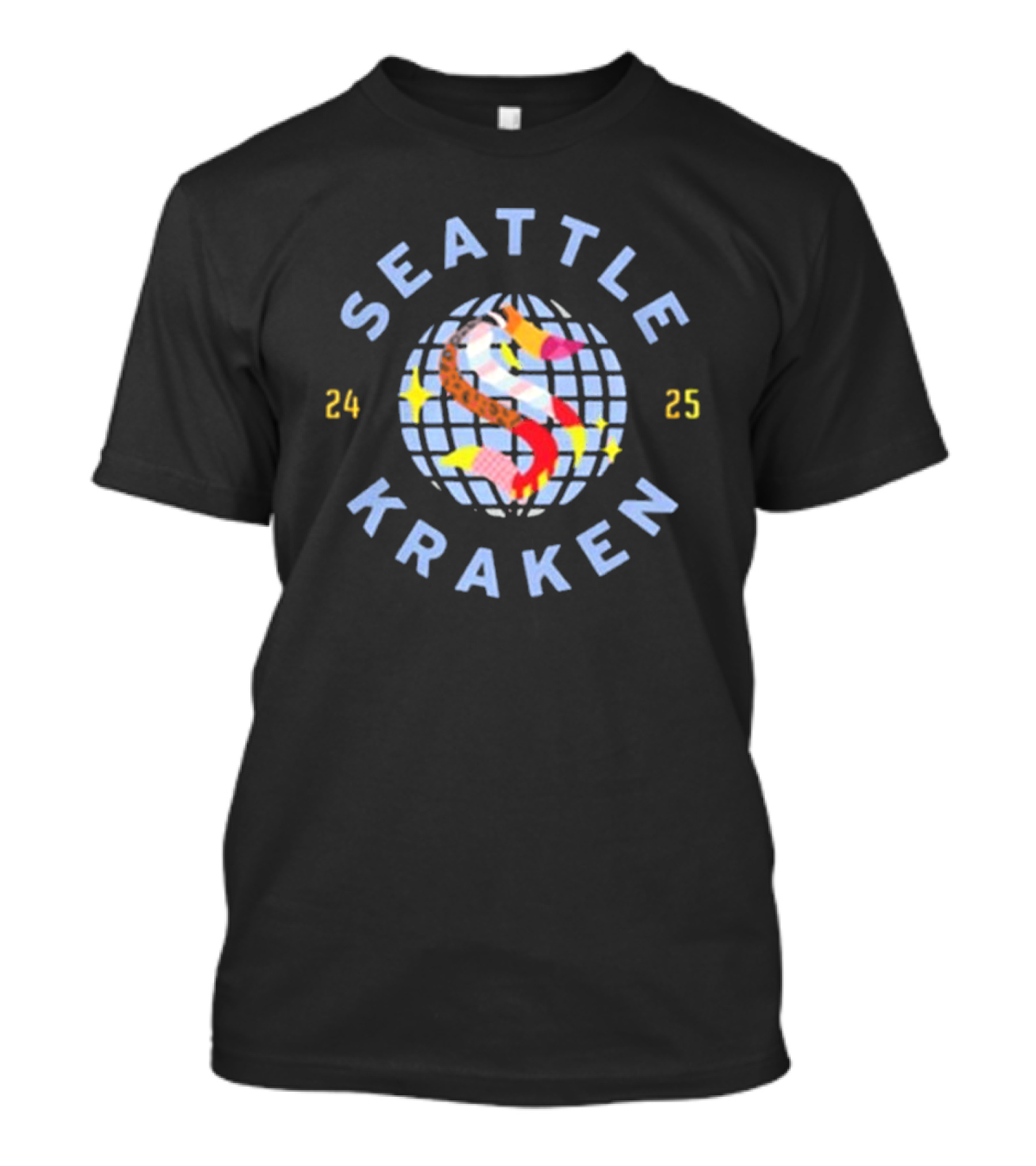 Seattle Kraken 2025 Pride Night Globe T-Shirt