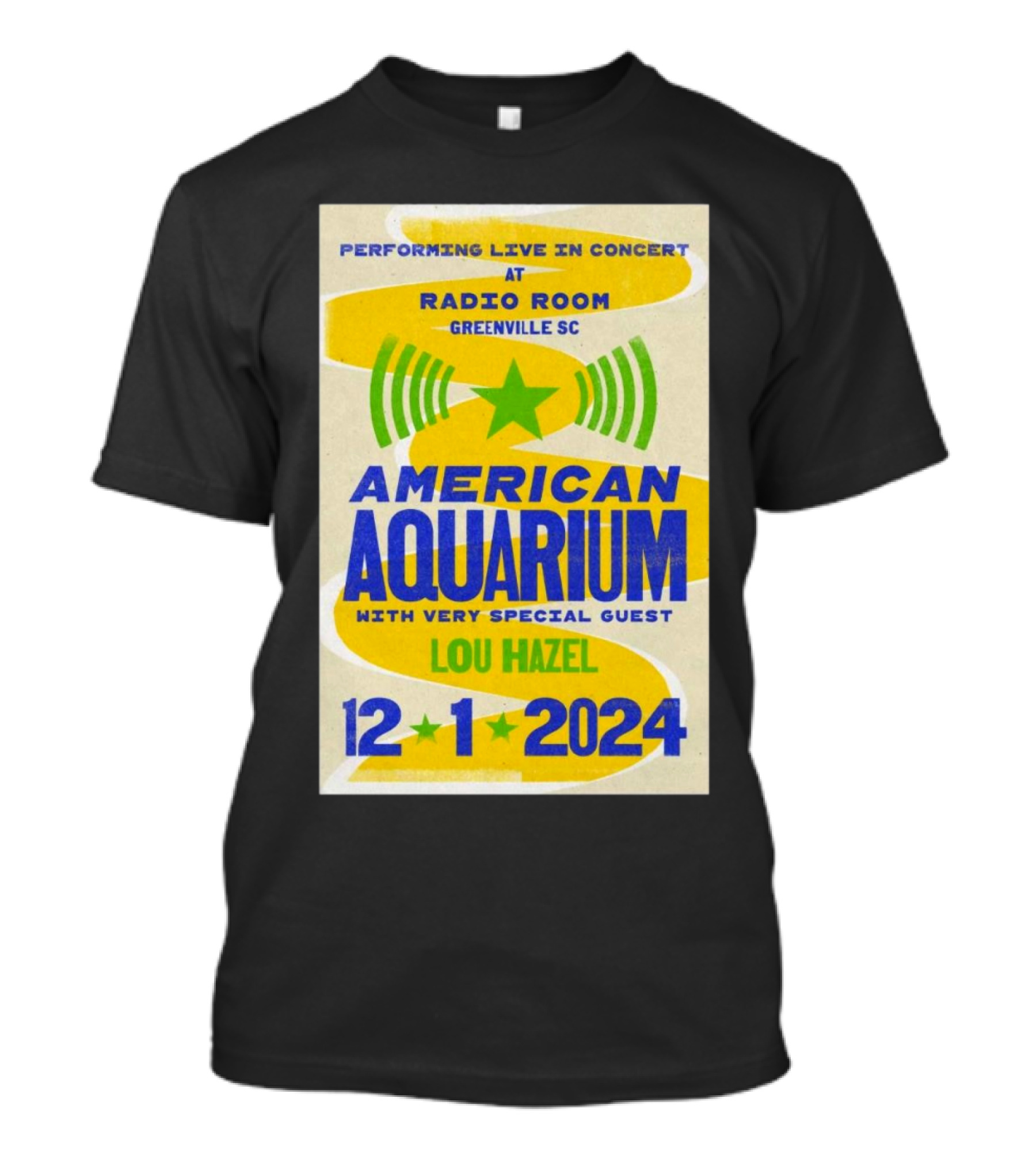 American Aquarium Performing Live With Lou Hazel Dec 1 2024 At Radio Room Greenville SC T-Shirt