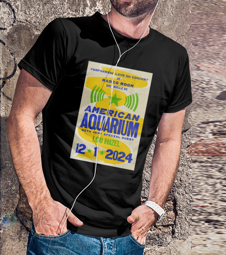 American Aquarium Performing Live With Lou Hazel Dec 1 2024 At Radio Room Greenville SC T-Shirt