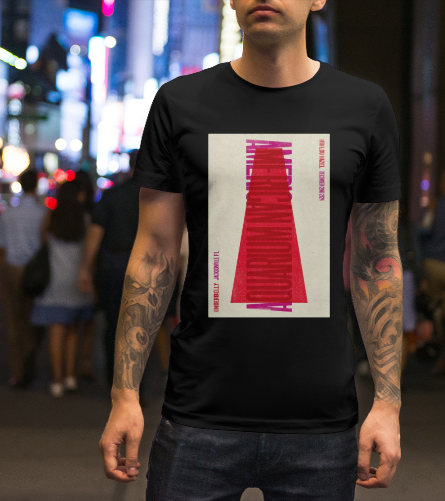 American Aquarium December 2 2024 Jacksonville FL Underbelly Tour T-Shirt