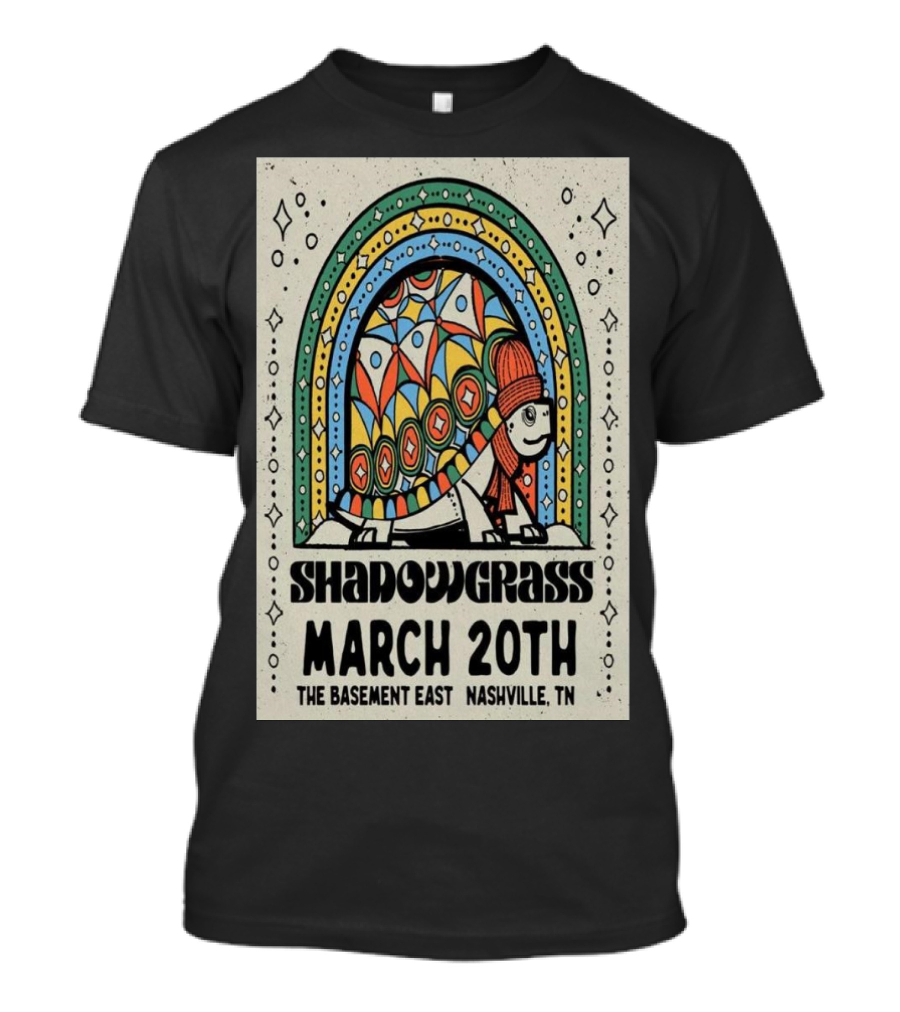 Shadow Grass March 20 2025 The Basement East Nashville TN Retro Turtle T-Shirt