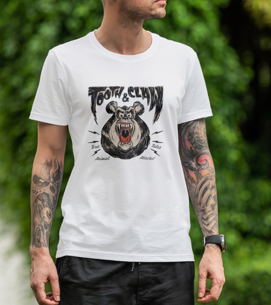 Tooth And Claw True Animal Tales Attacks Fierce Bear T-Shirt