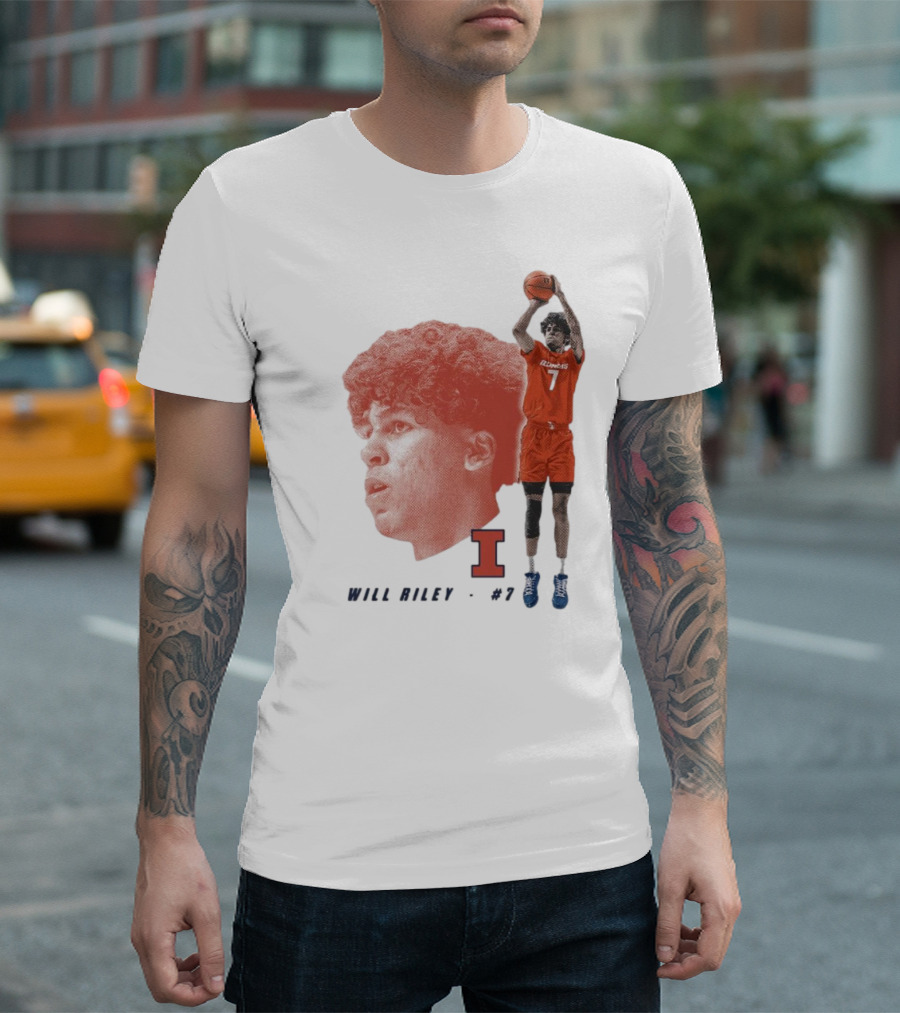 Will Riley #7 Illinois Fighting Illini Big Ten Iconic T-Shirt