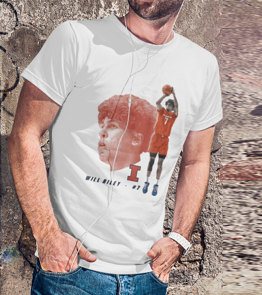 Will Riley #7 Illinois Fighting Illini Big Ten Iconic T-Shirt