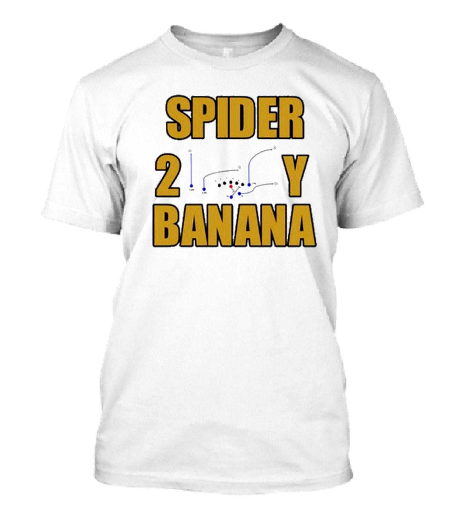 Spider 2Y Banana Football Play Diagram Jon Gruden T-Shirt