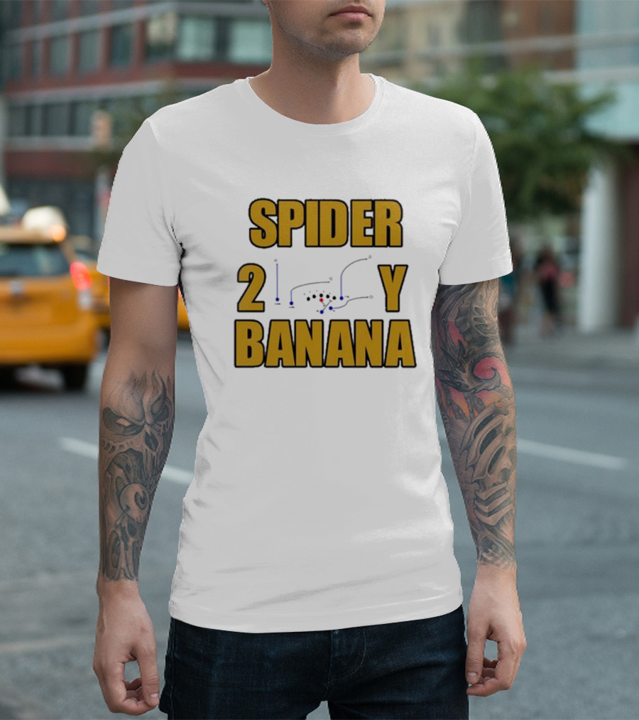 Spider 2Y Banana Football Play Diagram Jon Gruden T-Shirt