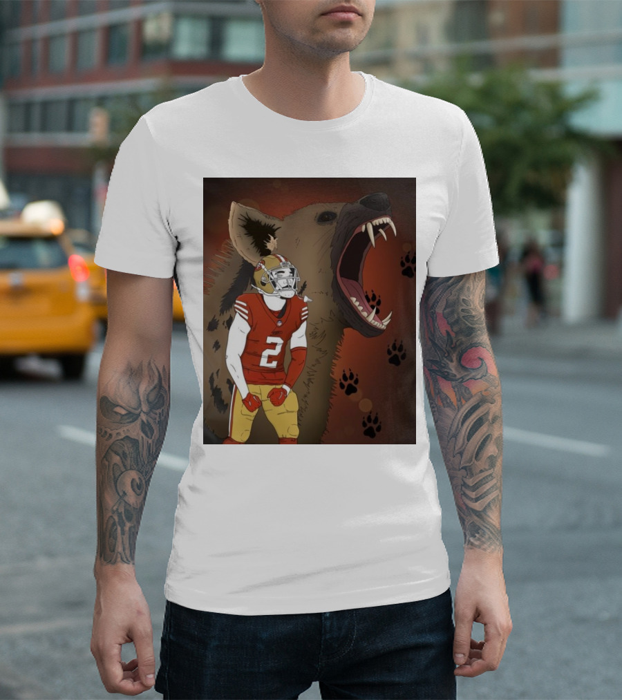 San Francisco 49ers Redemption Tour Day 68 NFL Drawing Hyena and Player Number Two T-Shirt