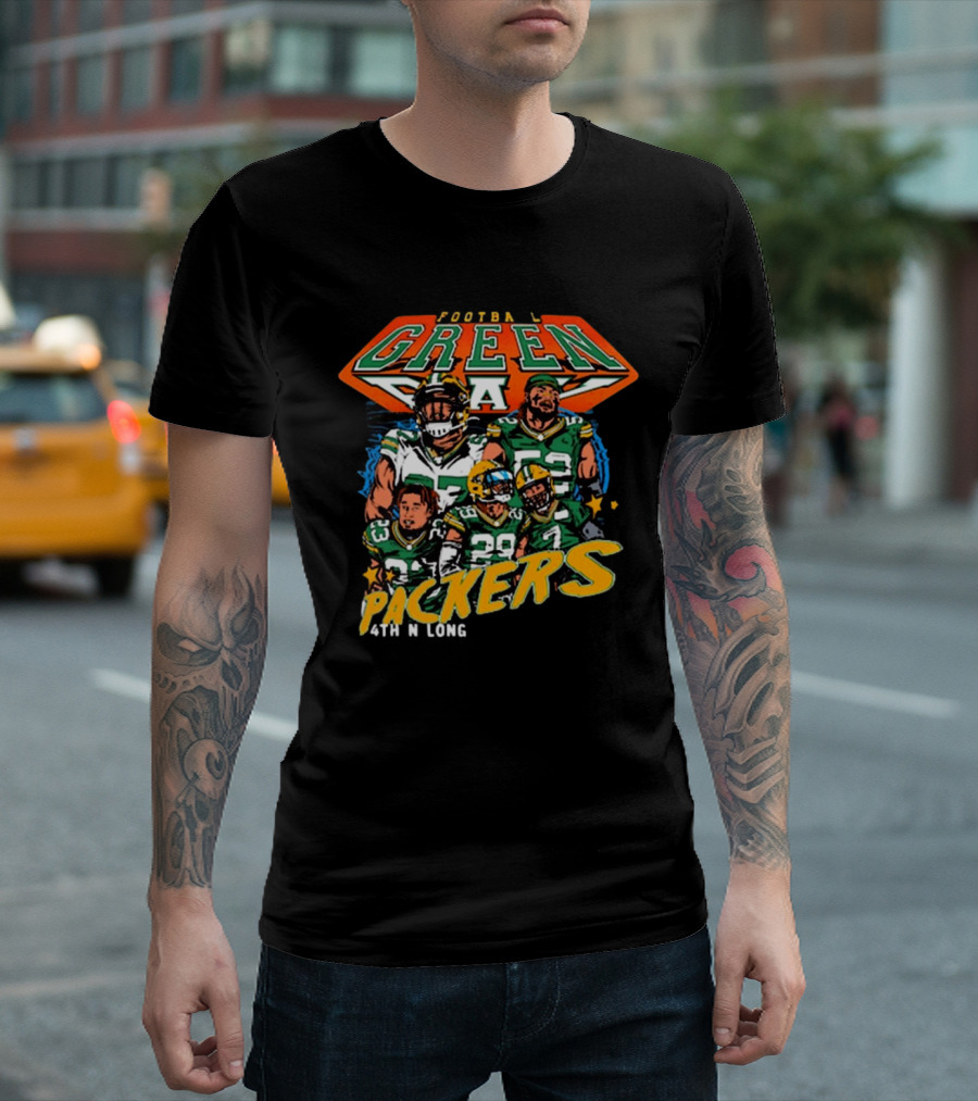 Green Bay Packers Football Pack-Defense 4th N Long T-Shirt