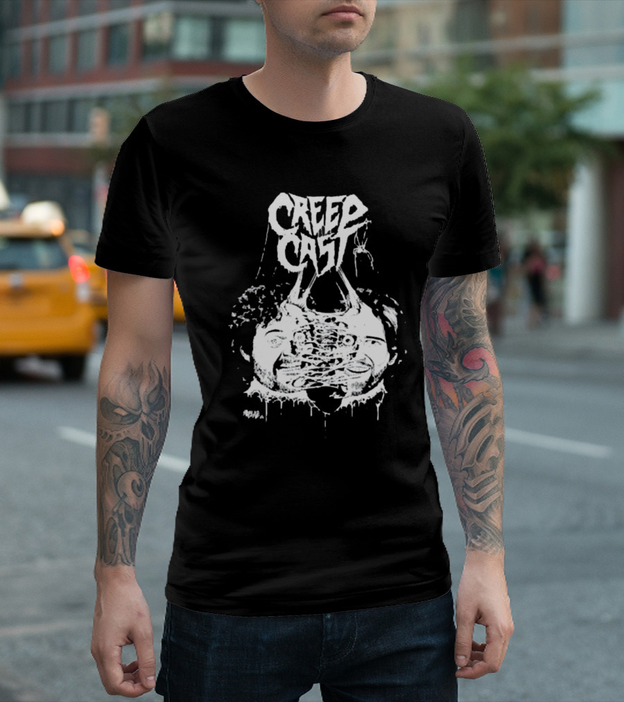 Papa Meat Creep Cast Horror Podcast Faces T-Shirt