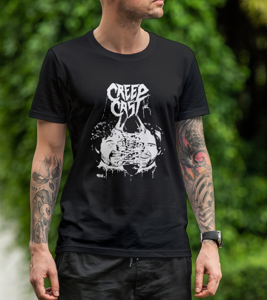Papa Meat Creep Cast Horror Podcast Faces T-Shirt