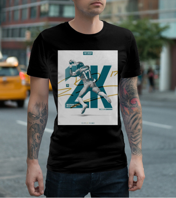Jacksonville Jaguars TE Evan Engram 2K Receiving Yards As A Jaguar T-Shirt