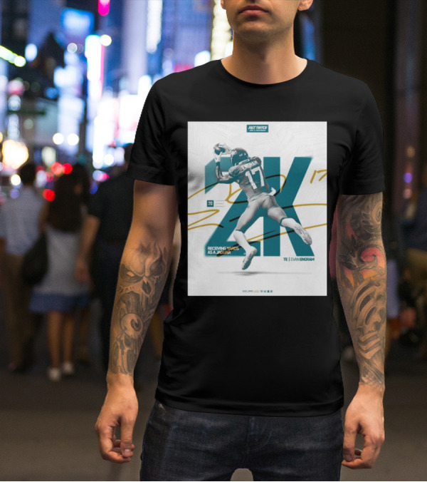 Jacksonville Jaguars TE Evan Engram 2K Receiving Yards As A Jaguar T-Shirt