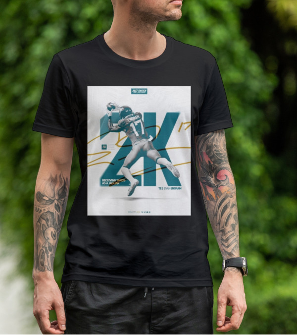 Jacksonville Jaguars TE Evan Engram 2K Receiving Yards As A Jaguar T-Shirt