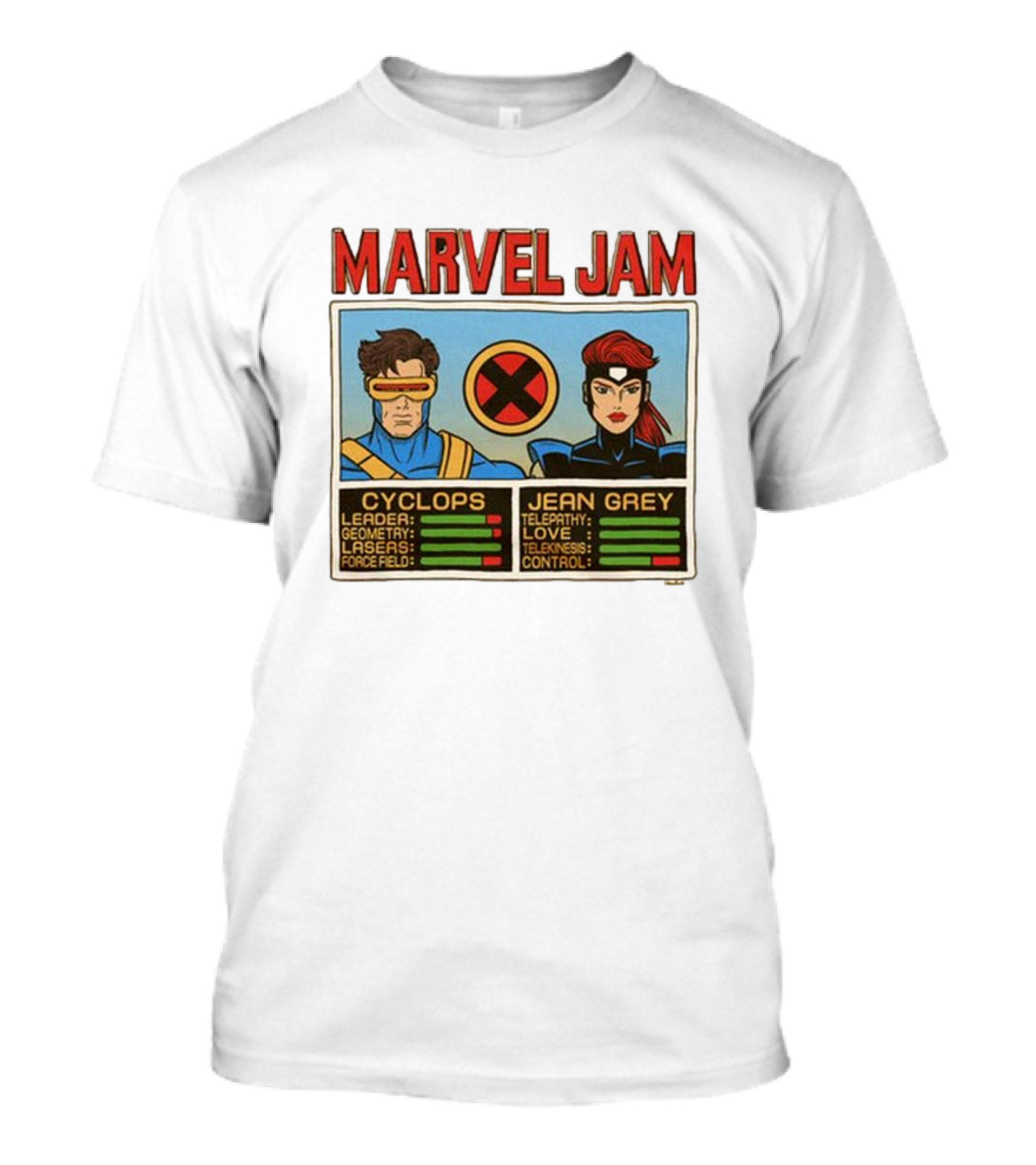 Marvel Jam Cyclops Jean Grey X-Men Leader Telepathy Telekinesis T-Shirt
