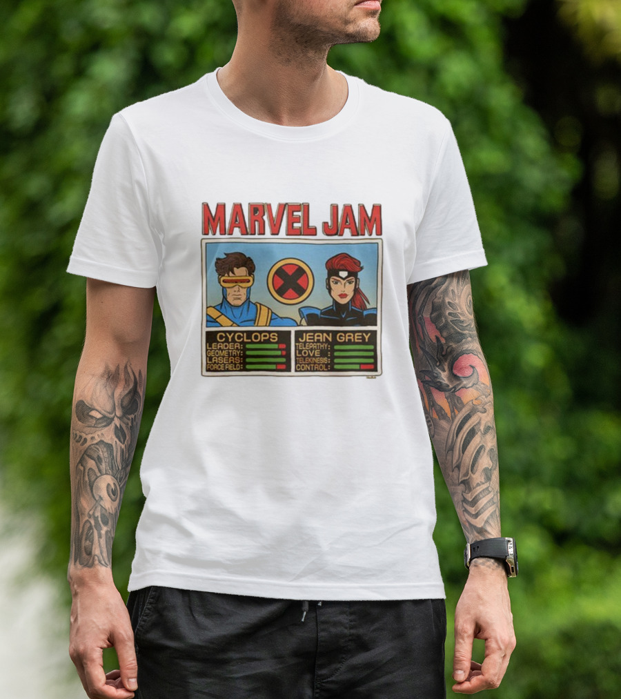 Marvel Jam Cyclops Jean Grey X-Men Leader Telepathy Telekinesis T-Shirt