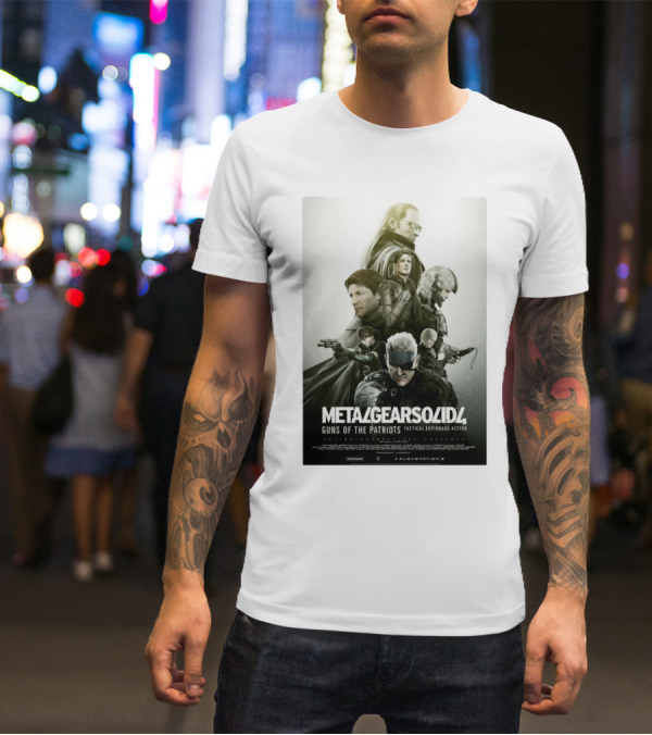 Metal Gear Solid 4 Guns Of The Patriots Tactical Espionage Action Konami PlayStation 3 T-Shirt