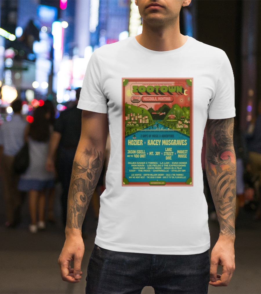 Zootown Missoula Montana Hozier Kacey Musgraves 2025 Music Adventure Event T-Shirt