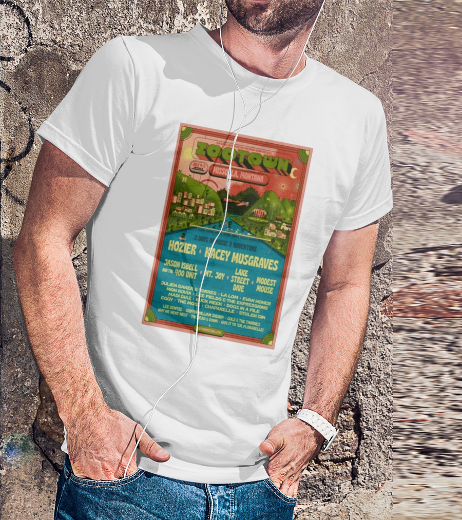 Zootown Missoula Montana Hozier Kacey Musgraves 2025 Music Adventure Event T-Shirt