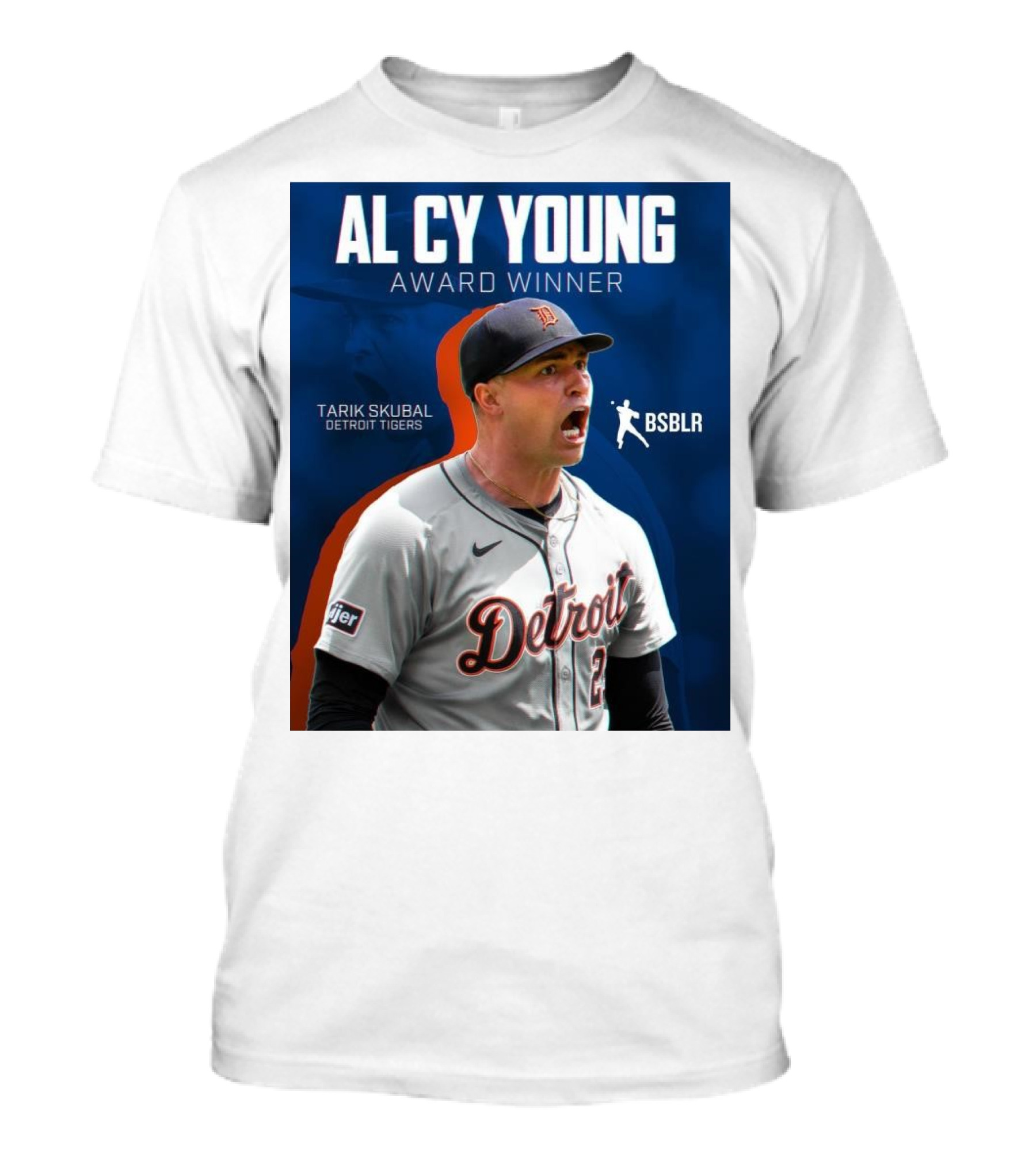 AL Cy Young Award Winner Tarik Skubal Detroit Tigers BSBLR T-Shirt