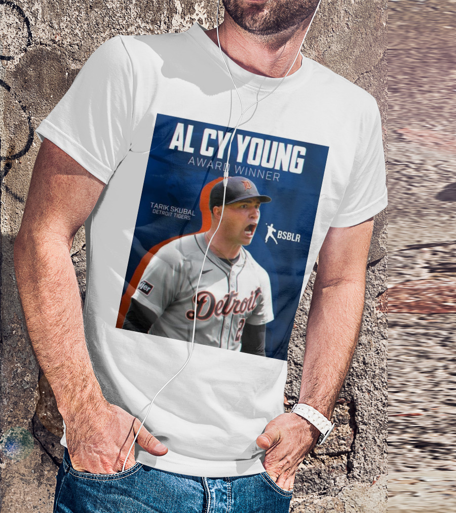AL Cy Young Award Winner Tarik Skubal Detroit Tigers BSBLR T-Shirt