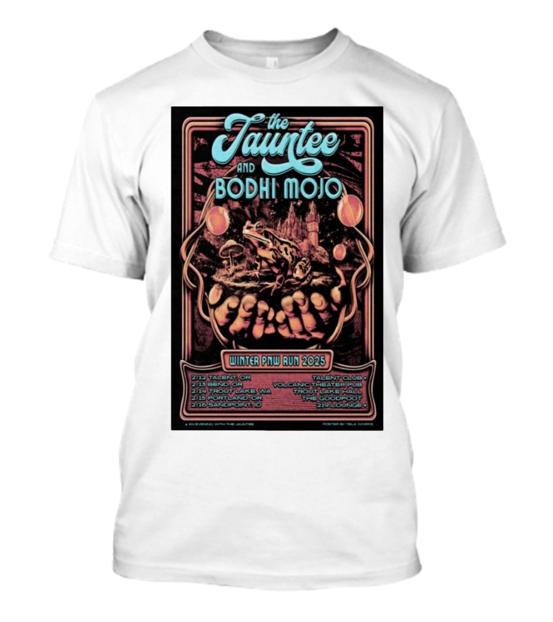 The Jauntee And Bodhi Mojo Winter PNW Run 2025 Tour Dates And Locations T-Shirt