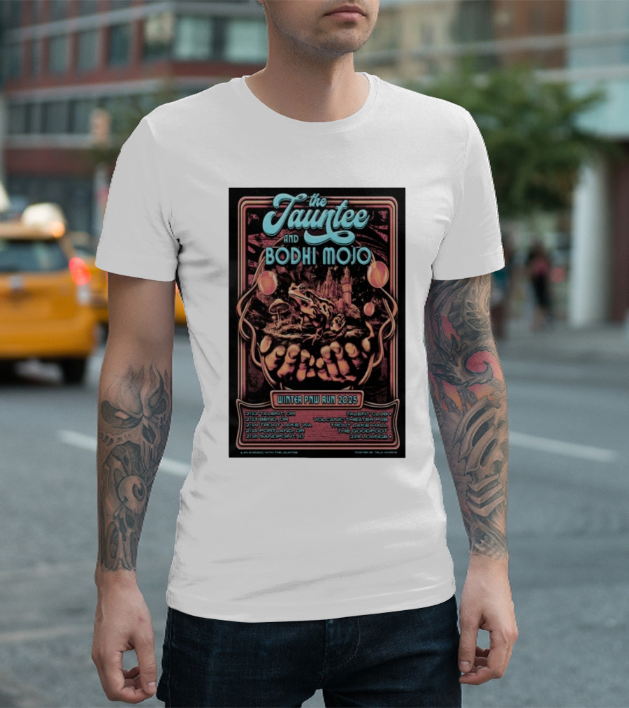 The Jauntee And Bodhi Mojo Winter PNW Run 2025 Tour Dates And Locations T-Shirt