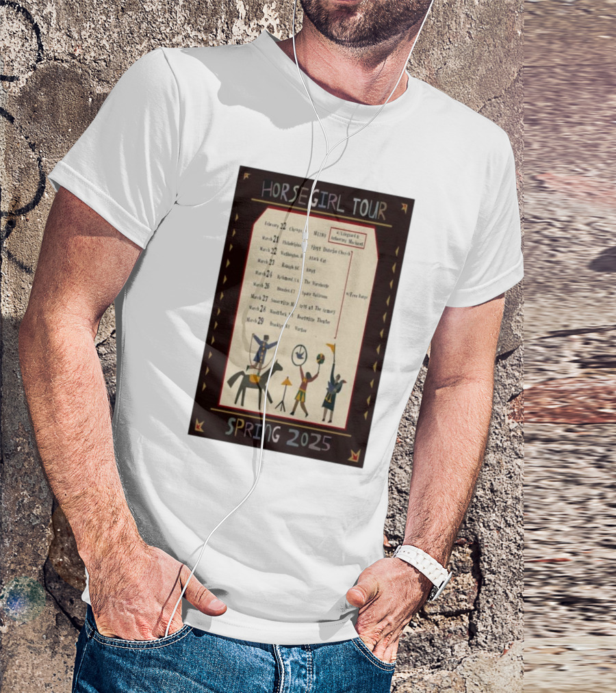 HORSEGIRL TOUR SPRING 2025 CHICAGO PHILADELPHIA WASHINGTON RICHMOND RALEIGH WASHINGTON BROOKLYN ICONIC SYMBOLS BANDING TOGETHER T-Shirt