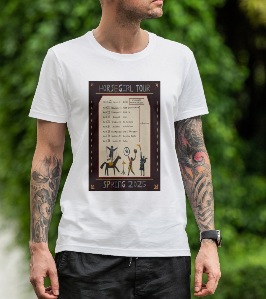 HORSEGIRL TOUR SPRING 2025 CHICAGO PHILADELPHIA WASHINGTON RICHMOND RALEIGH WASHINGTON BROOKLYN ICONIC SYMBOLS BANDING TOGETHER T-Shirt