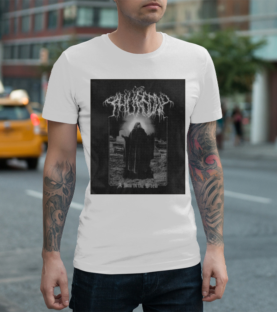 Thursday A Hole In The World Mysterious Cloaked Figure in Cemetery T-Shirt