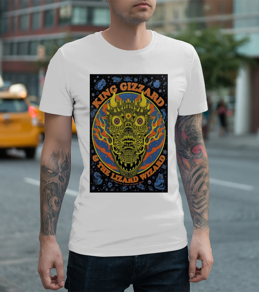 King Gizzard and The Lizard Wizard Fox Theatre Atlanta Nov 19 2024 Psychedelic Creature T-Shirt