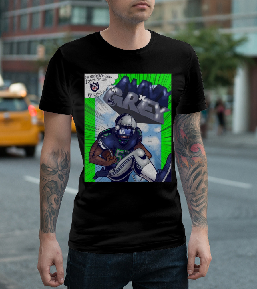 Seattle Seahawks Navy X Grey November 24th 1:25 PM PST The NFL Presents T-Shirt