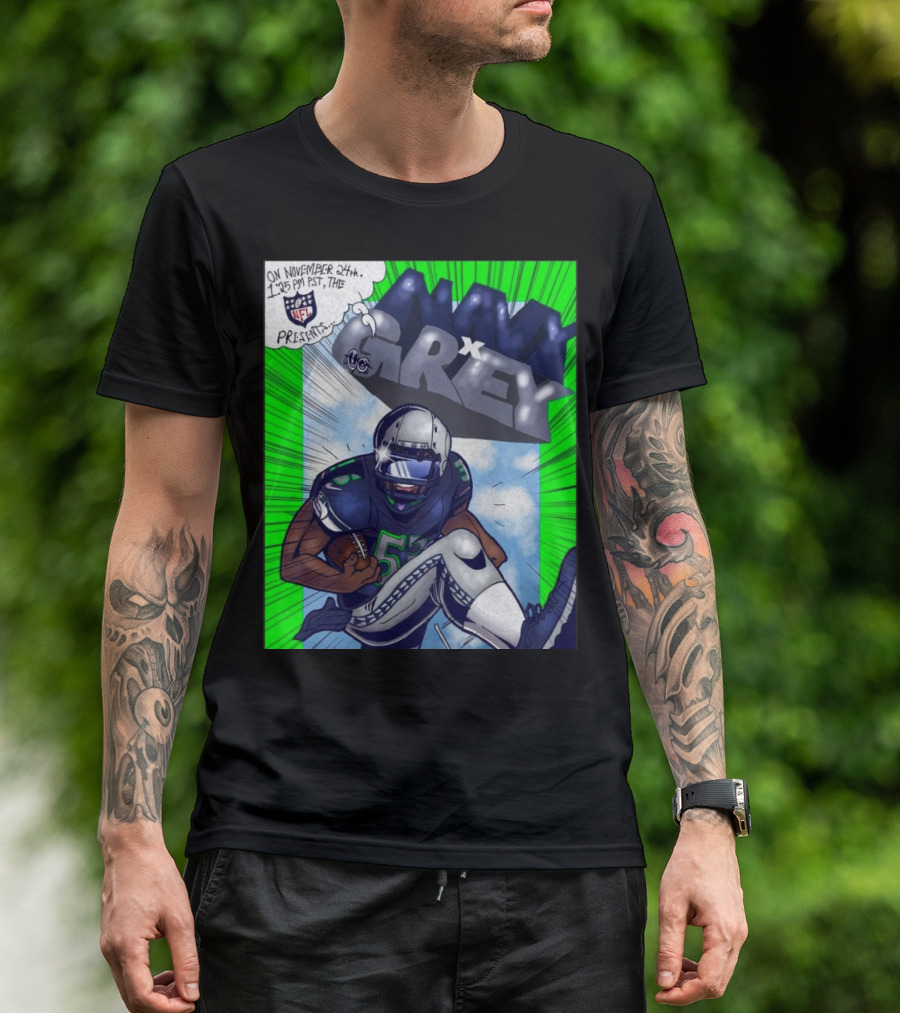 Seattle Seahawks Navy X Grey November 24th 1:25 PM PST The NFL Presents T-Shirt