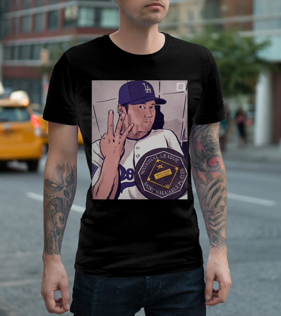 Shohei Ohtani LA Dodgers 2024 National League Most Valuable Player Wins Third MVP Award T-Shirt