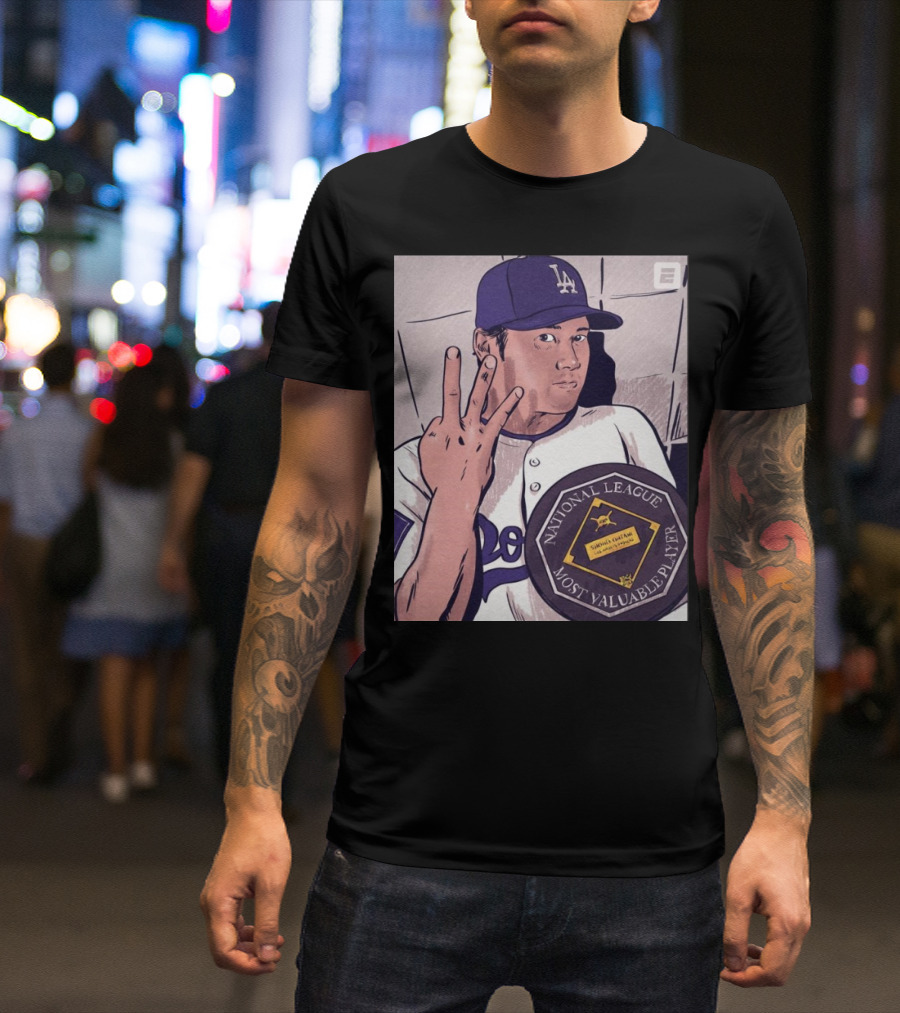 Shohei Ohtani LA Dodgers 2024 National League Most Valuable Player Wins Third MVP Award T-Shirt