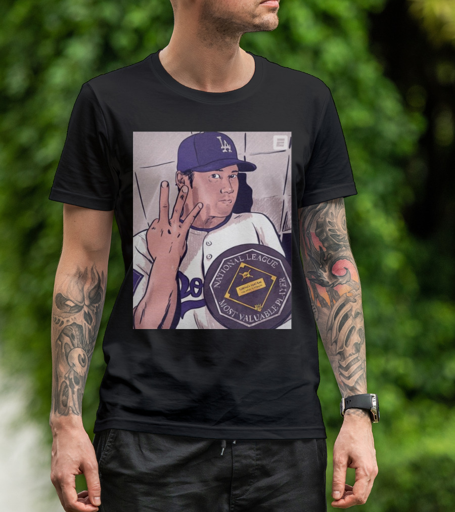 Shohei Ohtani LA Dodgers 2024 National League Most Valuable Player Wins Third MVP Award T-Shirt