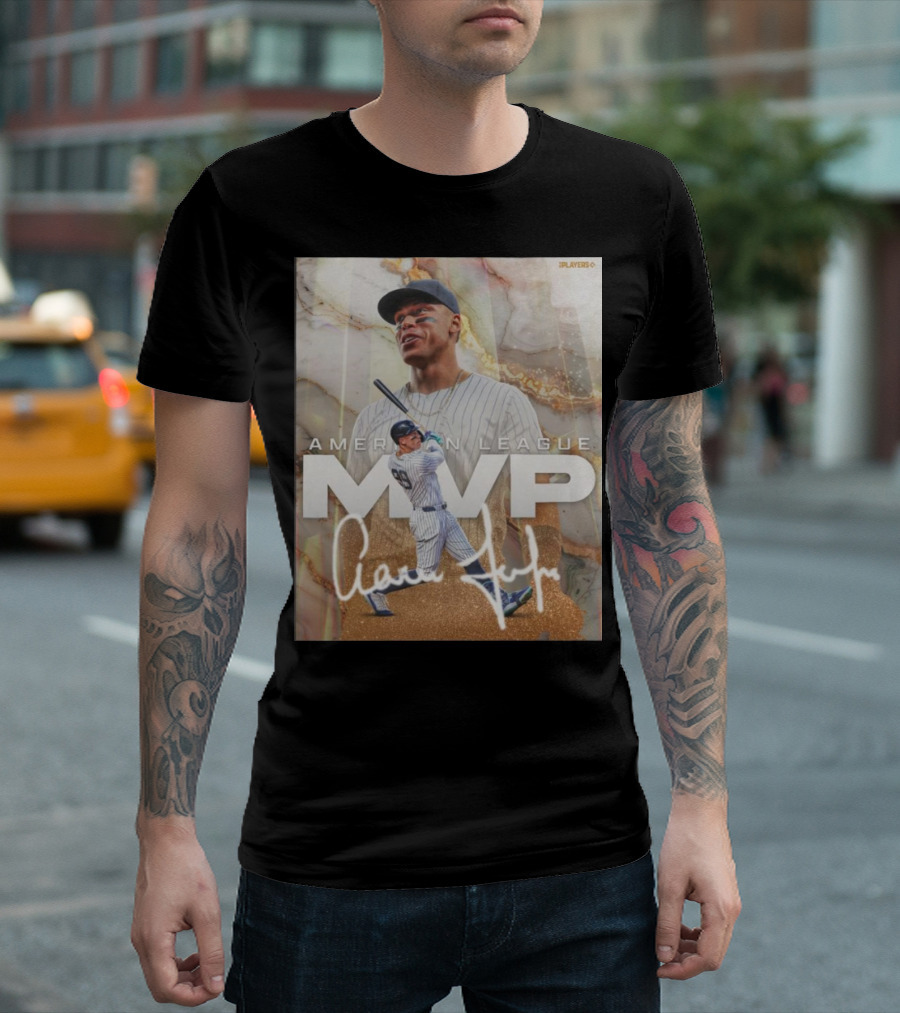 Aaron Judge American League MVP 24 New York Yankees Signature T-Shirt